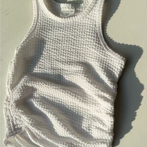 abercrombie kids white waffle tank top 5/6